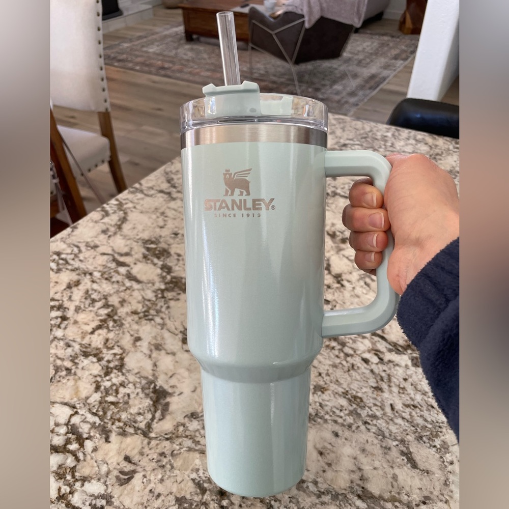 Stanley Adventure 40oz Stainless Steel Quencher Tumbler-Spearmint Pearlescent